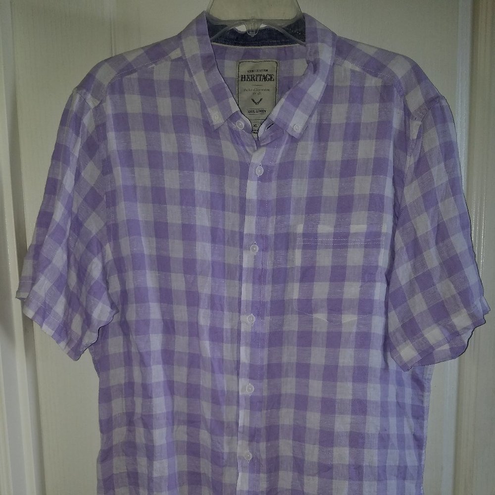 Heritage by Report Collection Linen Men Shirt Size XL